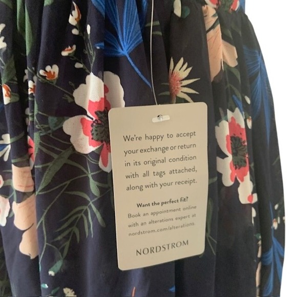 Meghan LA Floral Halter Maxi Dress M NWT Fairy Boho Chiffon Backless Ethereal - Picture 4 of 11